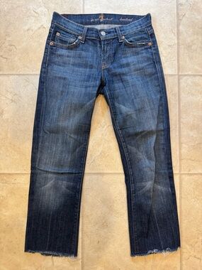 7 For All Mankind Women's Dark Blue Boot Cut Jeans